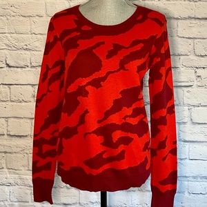 Red Camo Pullover Sweater